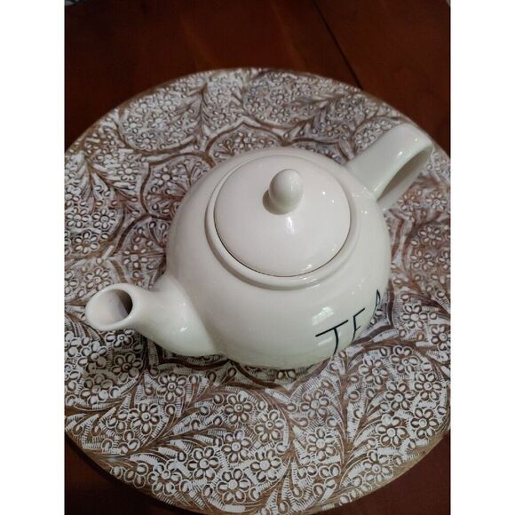 Rae Dunn Large Ceramic White TEA Pot New - Picture 3 of 7
